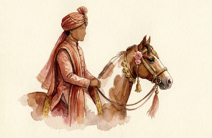 Sehera Bandi & Ghudchadi ceremony illustration