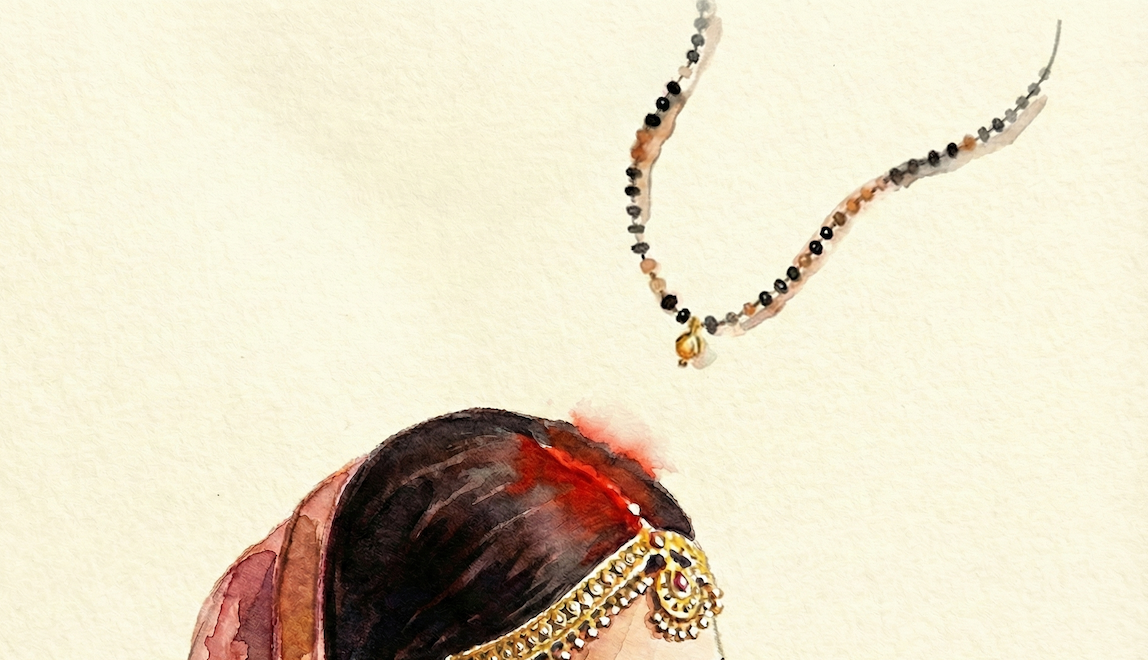 Sindoor & Mangalsutra ceremony illustration